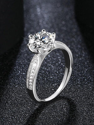 RSR 208 Moissanite White Minimalist Band Ring 1.0 Carat - Ringshing.com
