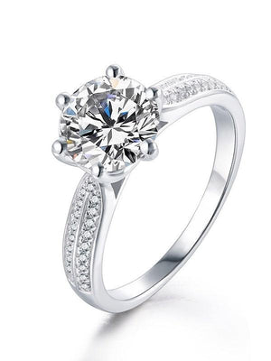 RSR 208 Moissanite White Minimalist Band Ring 1.0 Carat - Ringshing.com