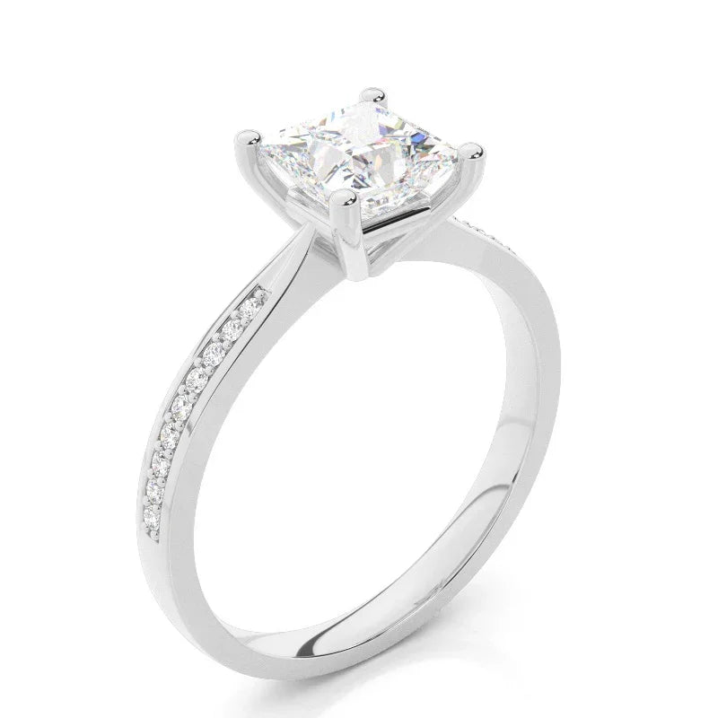 RSR-502 Original Moissanite Princes Cut Diamond Ring - Ringshing.com
