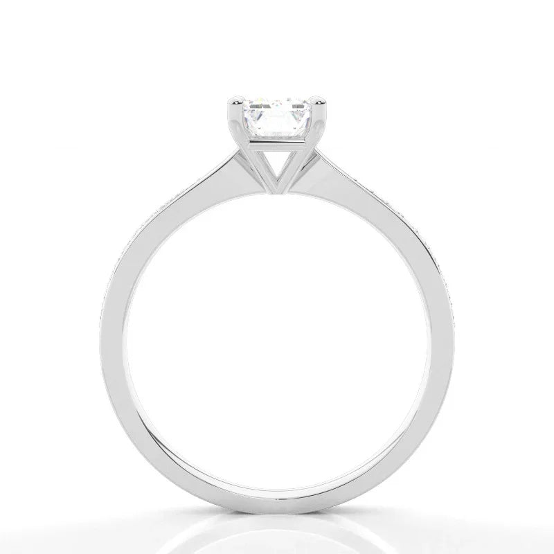 RSR-503 Premium Emerald Cut Moissanite Diamond Ring - Ringshing.com