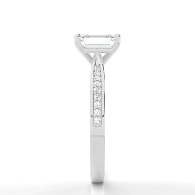 RSR-503 Premium Emerald Cut Moissanite Diamond Ring - Ringshing.com