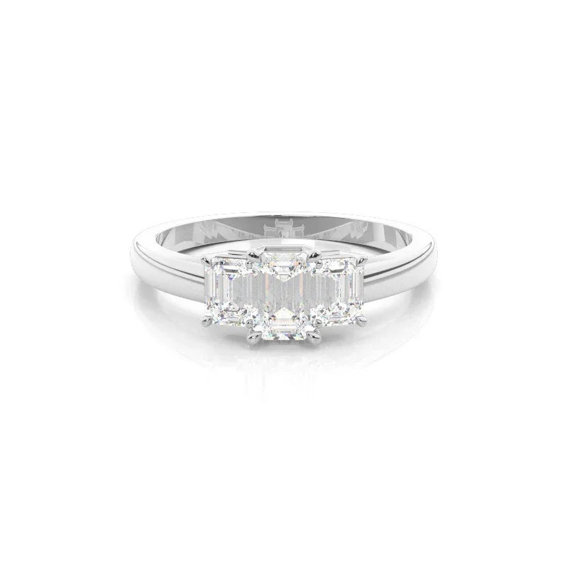 RSR-600 Premium Emerald Cut Moissanite Diamond Ring - Ringshing.com