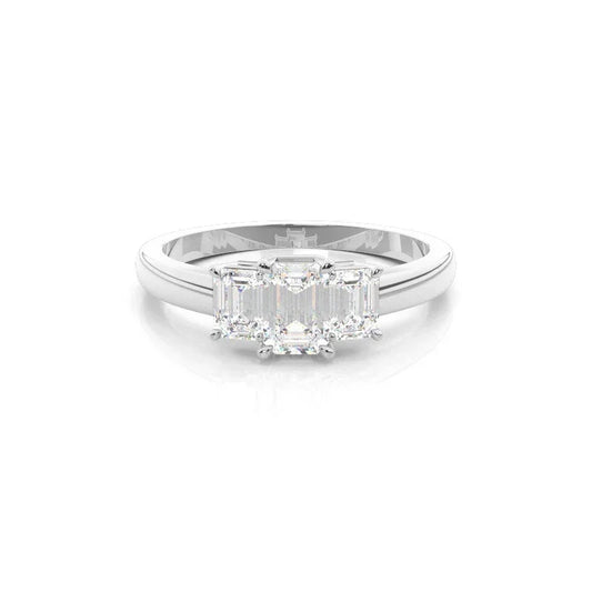 RSR-600 Premium Emerald Cut Moissanite Diamond Ring - Ringshing.com