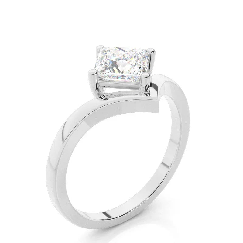 RSR-373 Original Moissanite Princes Cut Diamond Ring - Ringshing.com