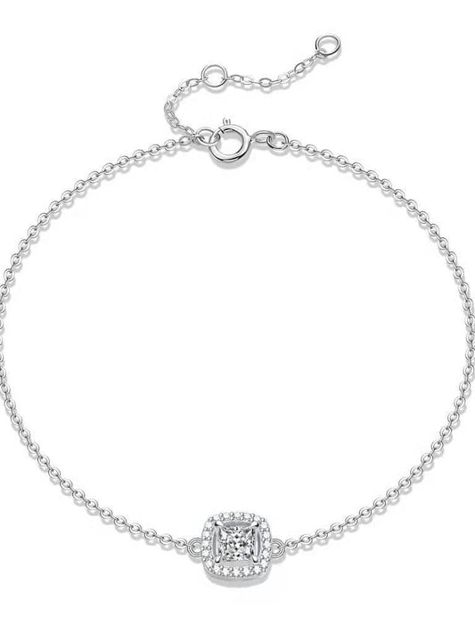 RSB-602 0.5 Carat Princes Cut Original Moissanite Diamond Bracelet - Ringshing.com