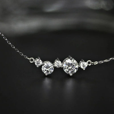 RSP-301 5PCS Original Moissanite Solitaire Pendant Necklace in Pure Silver - Ringshing.com