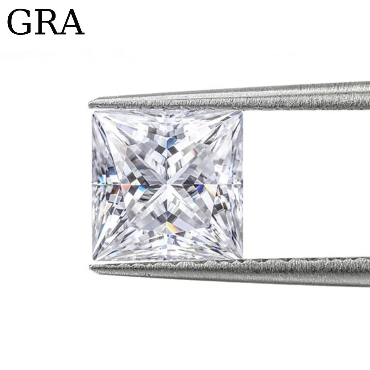 Princess Cut Moissanite Diamond | D Color, VVS1 Clarity 9.25MOH Diamond Tester Result | Certified by GRA - Ringshing.com