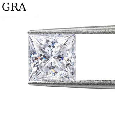 Princess Cut Moissanite Diamond | D Color, VVS1 Clarity 9.25MOH Diamond Tester Result | Certified by GRA - Ringshing.com