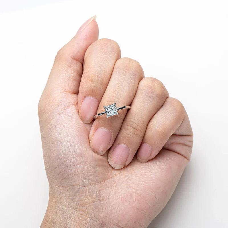 RSR-371 Original Moissanite Princes Cut Diamond Ring - Ringshing.com