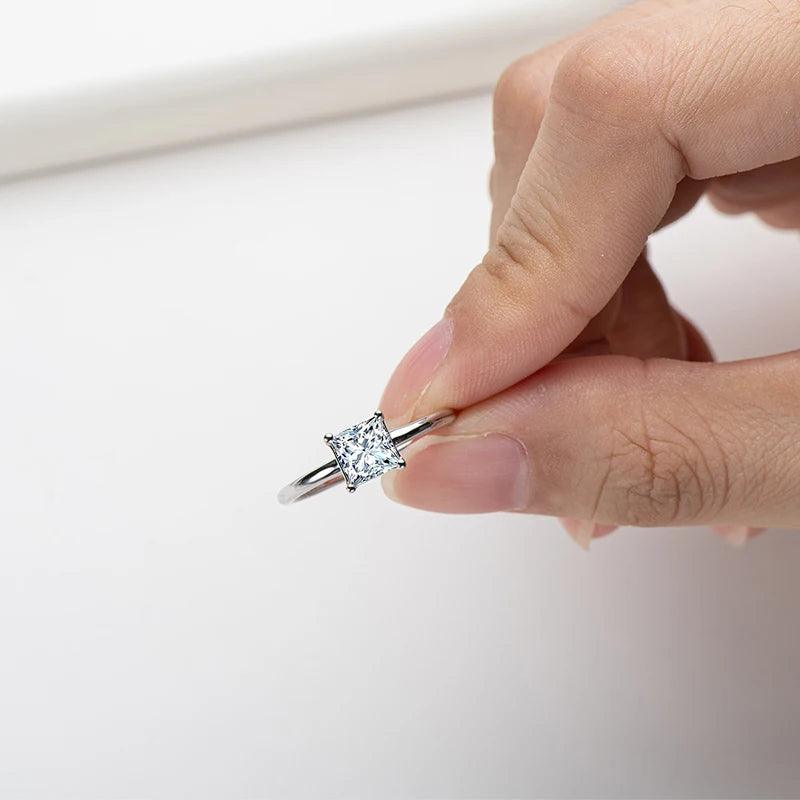 RSR-371 Original Moissanite Princes Cut Diamond Ring - Ringshing.com