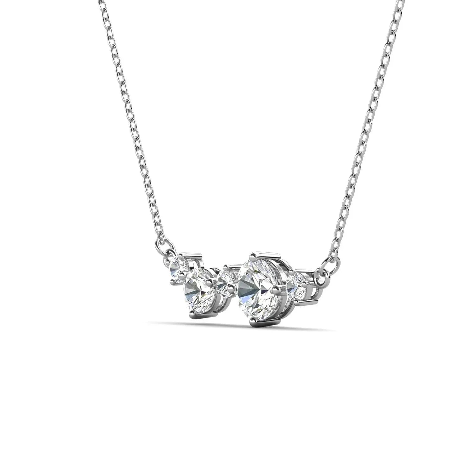 RSP-301 5PCS Original Moissanite Solitaire Pendant Necklace in Pure Silver - Ringshing.com