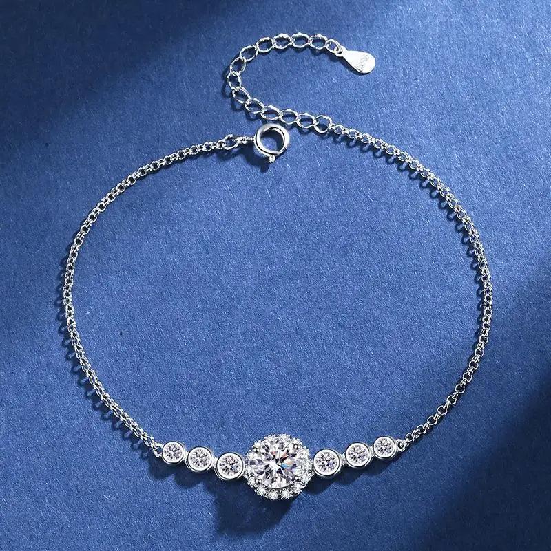 RSB-601 1.0 Carat Moissanite Diamond Bracelet - Ringshing.com