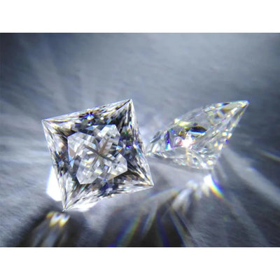 Princess Cut Moissanite Diamond | D Color, VVS1 Clarity 9.25MOH Diamond Tester Result | Certified by GRA - Ringshing.com