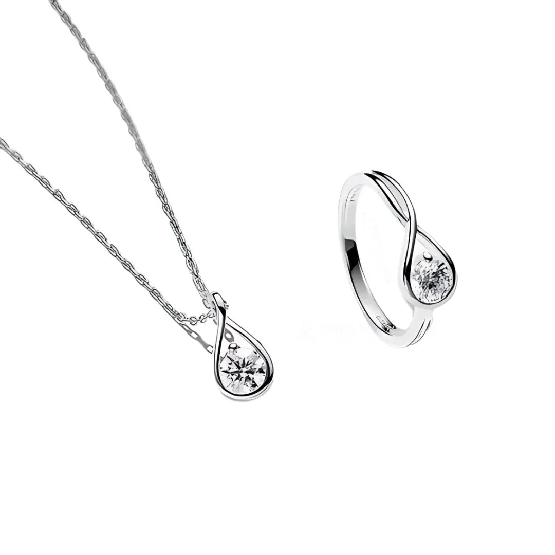 RSR-171 Ring and Pendant Set Original Moissanite Diamond Ring - Ringshing.com
