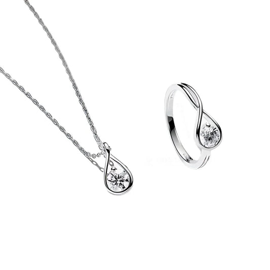 RSR-171 Ring and Pendant Set Original Moissanite Diamond Ring - Ringshing.com
