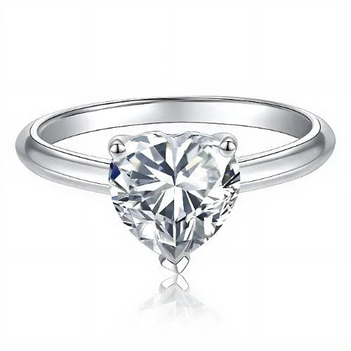 RSR-315 Original Heart Shape Moissanite Diamond Ring - Ringshing.com