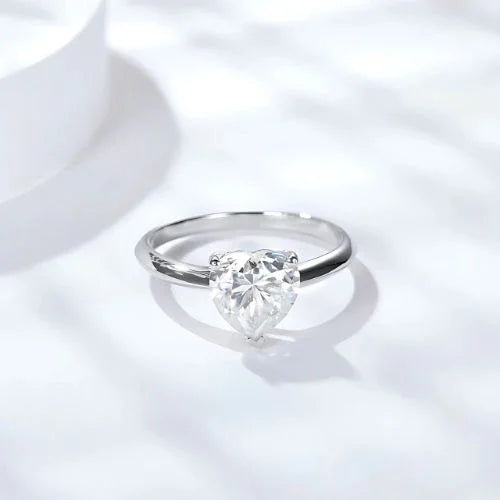 RSR-315 Original Heart Shape Moissanite Diamond Ring - Ringshing.com