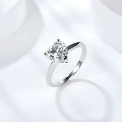 RSR-315 Original Heart Shape Moissanite Diamond Ring - Ringshing.com