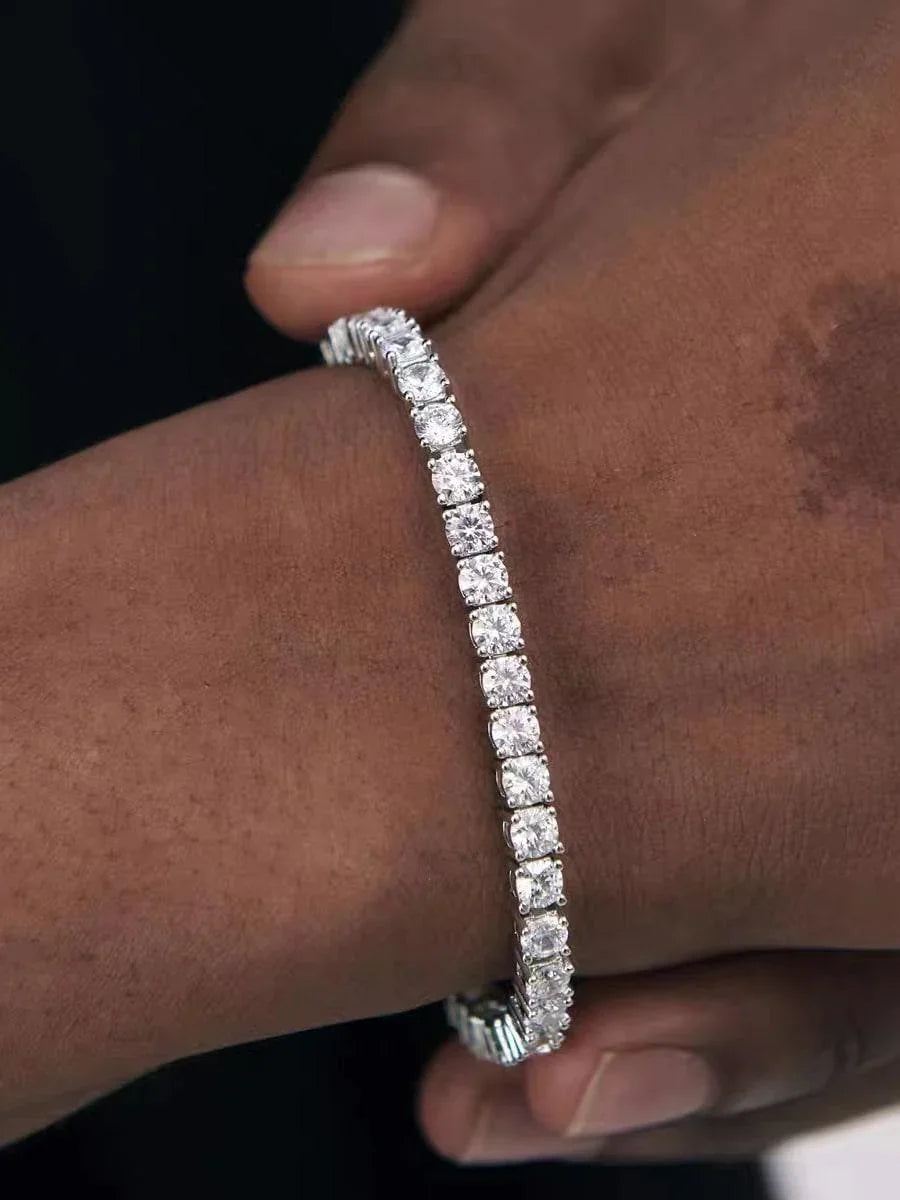 RSB-220 Moissanite White Tennis Bracelet - Ringshing.com