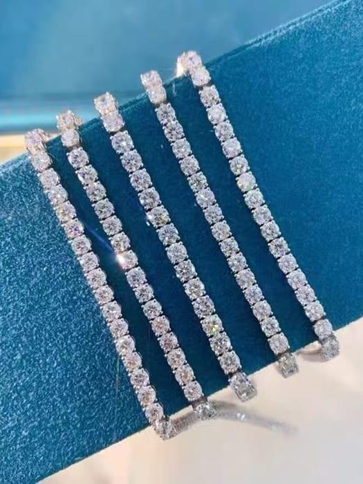RSB-220 Moissanite White Tennis Bracelet - Ringshing.com