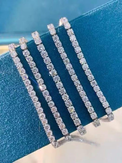RSB-220 Moissanite White Tennis Bracelet - Ringshing.com