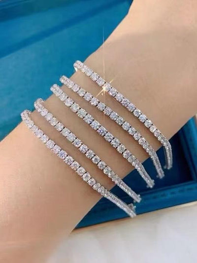RSB-220 Moissanite White Tennis Bracelet - Ringshing.com