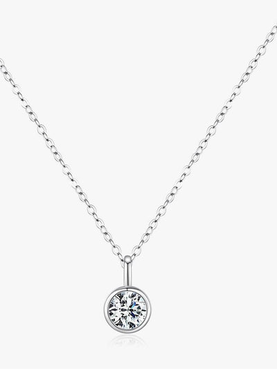 RSP-312 Moissanite Geometric Dainty Necklace 1.0 Carat - Ringshing.com