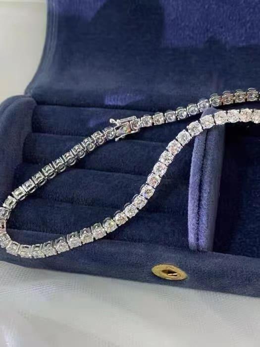 RSB-220 Moissanite White Tennis Bracelet - Ringshing.com