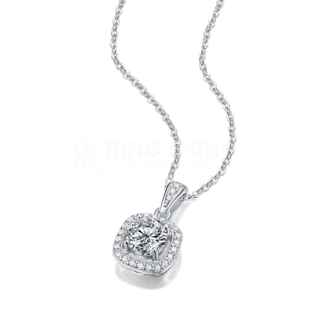 RSP-233 Sparkling Moissanite Pendant 1.0 Carat - Ringshing.com