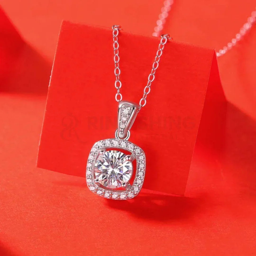 RSP-233 Sparkling Moissanite Pendant 1.0 Carat - Ringshing.com