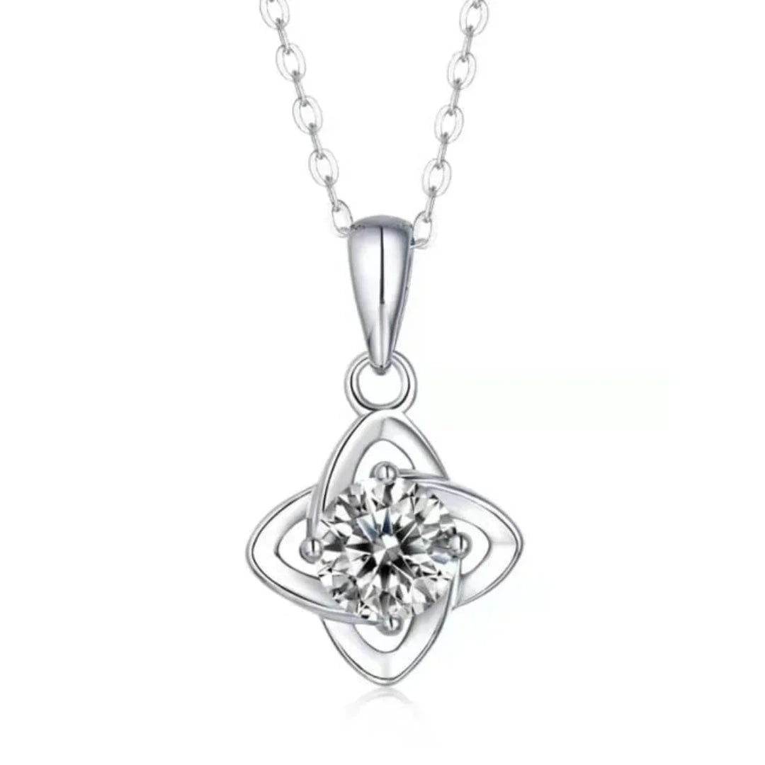 RSP-401 1.0 Carat Swirl Elegance Moissanite Diamond Pendant - Ringshing.com
