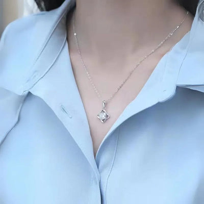 RSP-401 1.0 Carat Swirl Elegance Moissanite Diamond Pendant - Ringshing.com