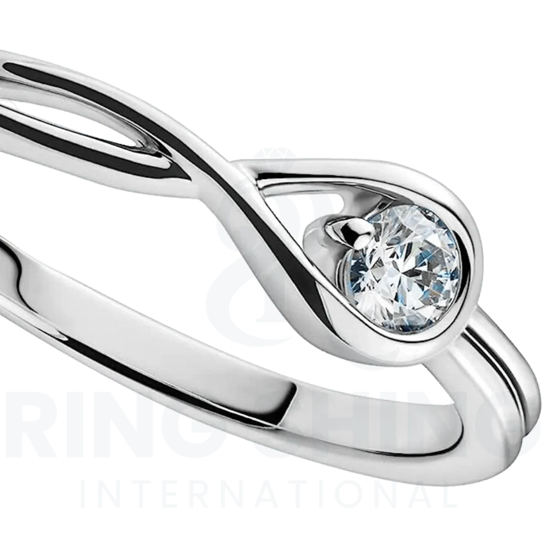 RSR-171 Ring and Pendant Set Original Moissanite Diamond Ring - Ringshing.com