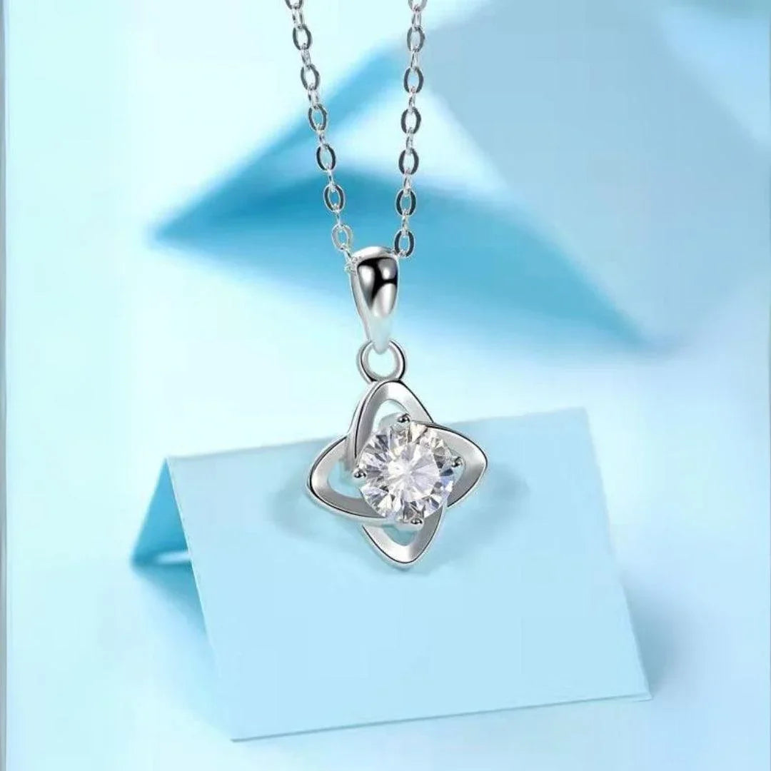 RSP-401 1.0 Carat Swirl Elegance Moissanite Diamond Pendant - Ringshing.com
