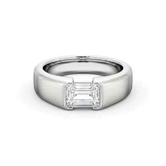 RSR-203 Premium Emerald Cut Original Moissanite Diamond Ring - Ringshing.com