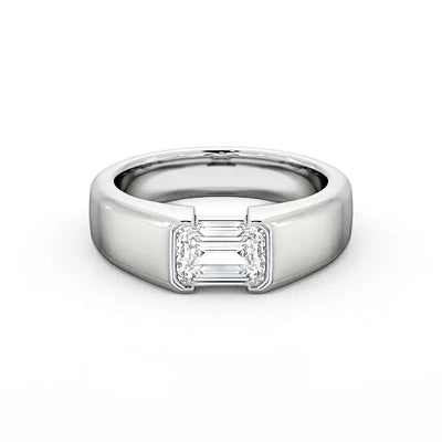 RSR-203 Premium Emerald Cut Original Moissanite Diamond Ring - Ringshing.com