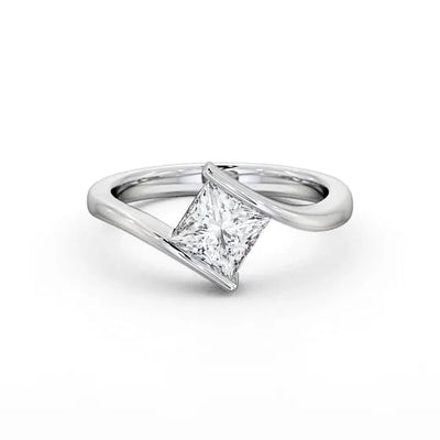 RSR-167 Original Moissanite Princes Cut Diamond Ring - Ringshing.com