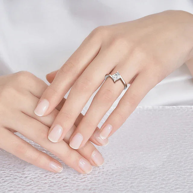 RSR-167 Original Moissanite Princes Cut Diamond Ring - Ringshing.com
