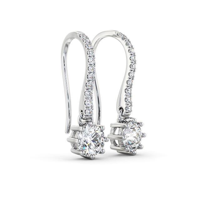 RSE-403 Drop Round Moissanite Earrings - Ringshing.com