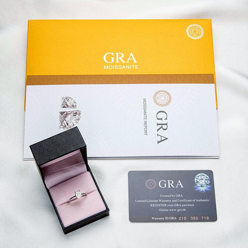 Premium Emerald Cut Moissanite Diamond Ring - Ringshing.com