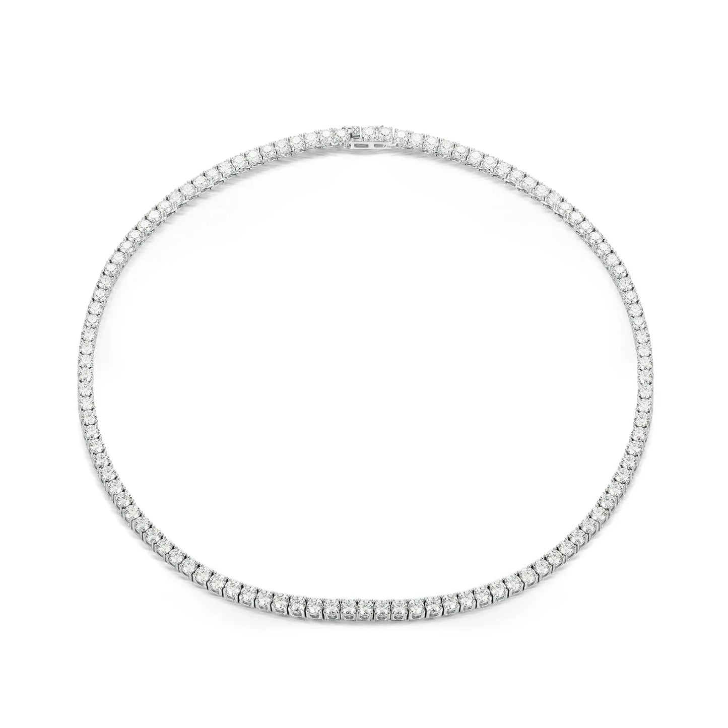 RSC-220 Moissanite White Tennis Necklace Choker - Ringshing.com