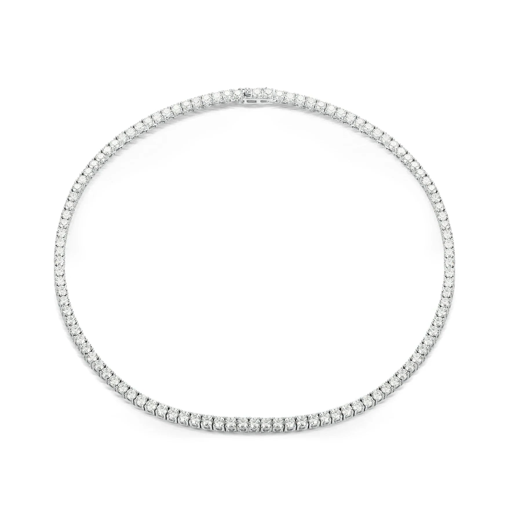 RSC-220 Moissanite White Tennis Necklace Choker - Ringshing.com