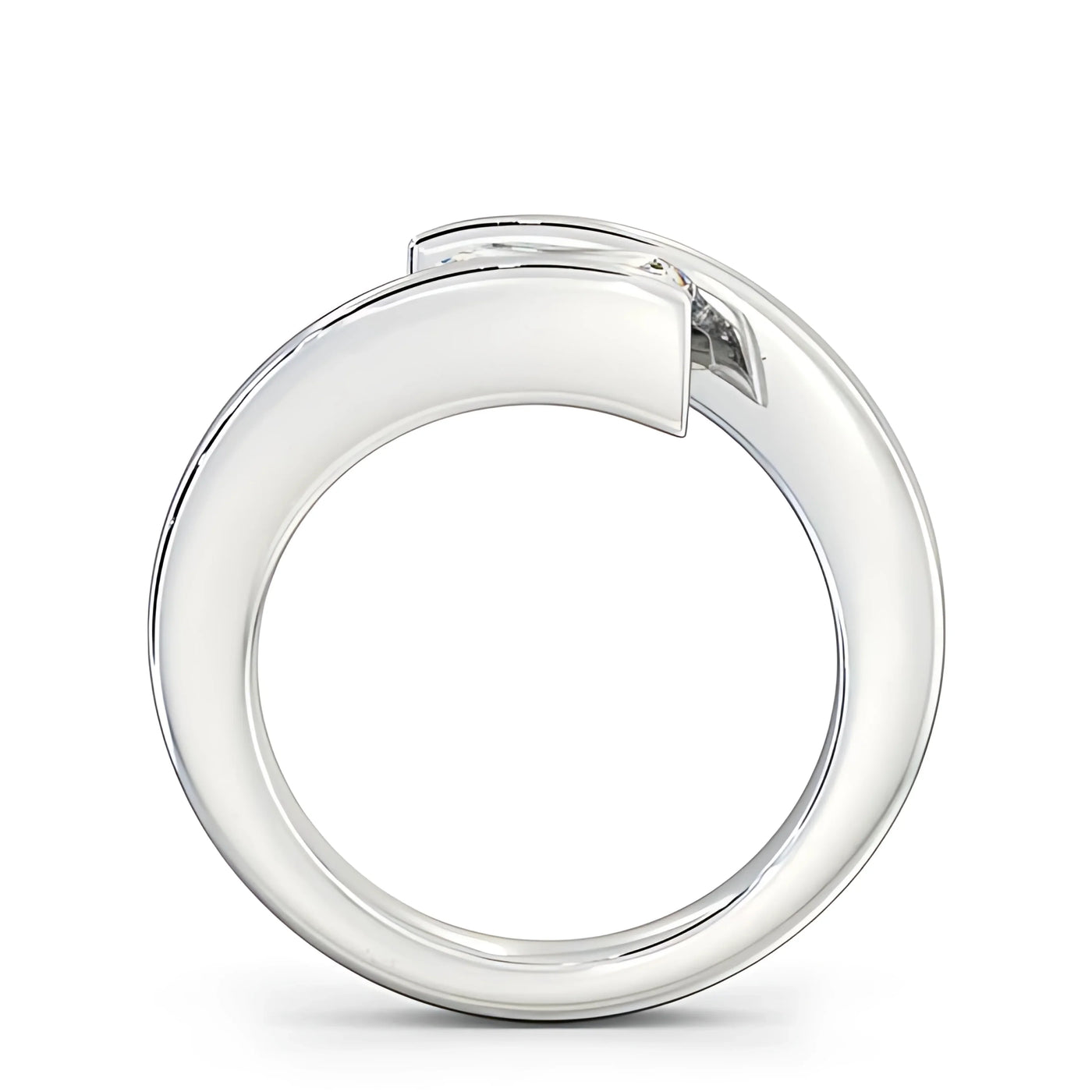 RSR-165 Premium Emerald Cut Moissanite Diamond Ring - Ringshing.com