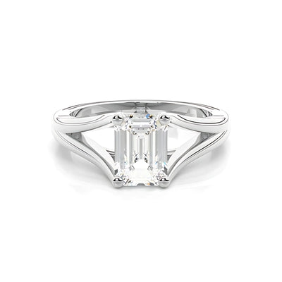 RSR-603 Premium Emerald Cut Moissanite Diamond Ring - Ringshing.com