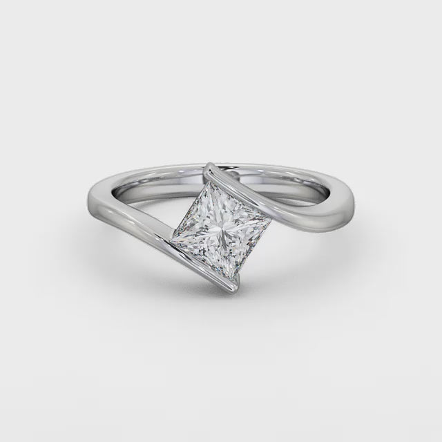 RSR-167 Original Moissanite Princes Cut Diamond Ring