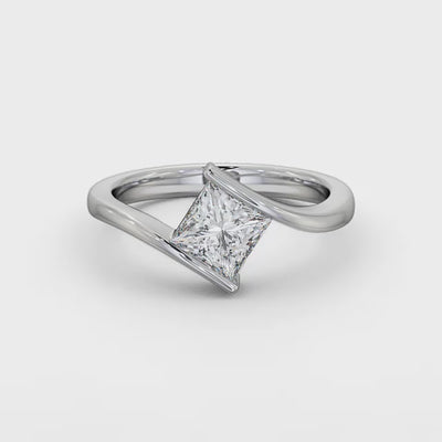 RSR-167 Original Moissanite Princes Cut Diamond Ring