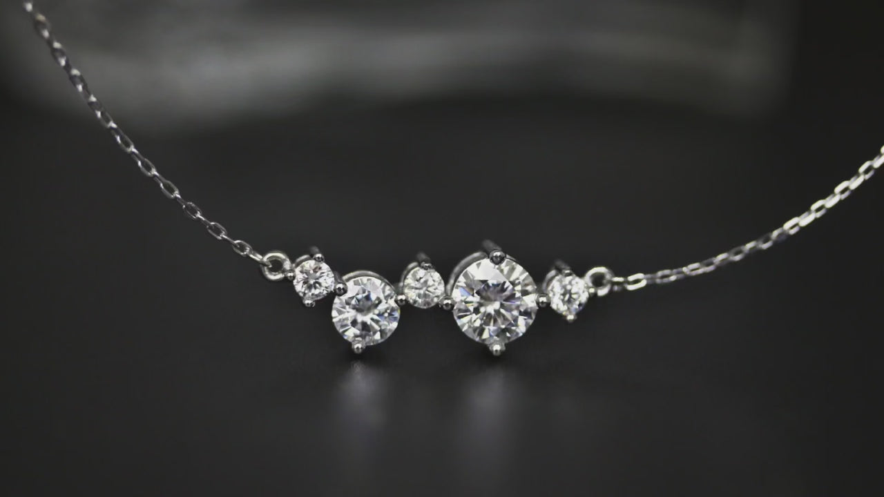RSP-301 5PCS Original Moissanite Solitaire Pendant Necklace in Pure Silver