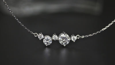 RSP-301 5PCS Original Moissanite Solitaire Pendant Necklace in Pure Silver