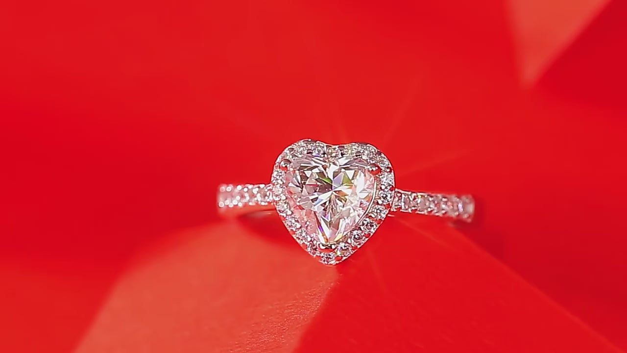 RSR 312 Tied Heart Shape Moissanite Ring 1.0 Carat