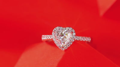 RSR 312 Tied Heart Shape Moissanite Ring 1.0 Carat